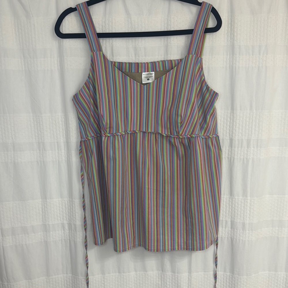 Motherhood Maternity Multicolored  Striped Boxy Tank Top